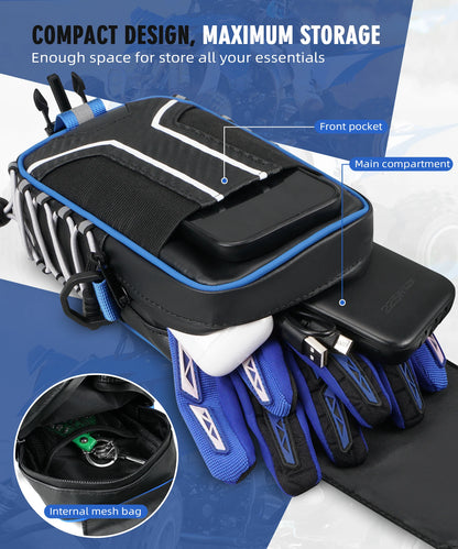 NICECNC Water-Resistant Front Fender Tool Bag for Yamaha YFZ 450 YFZ450R YFZ450X YFZ450SE - ATV Off-Road Storage Pack