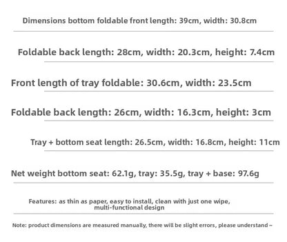 Ultralight Folding Mini Camp Table - 97g Portable PP Camping & Hiking Tray