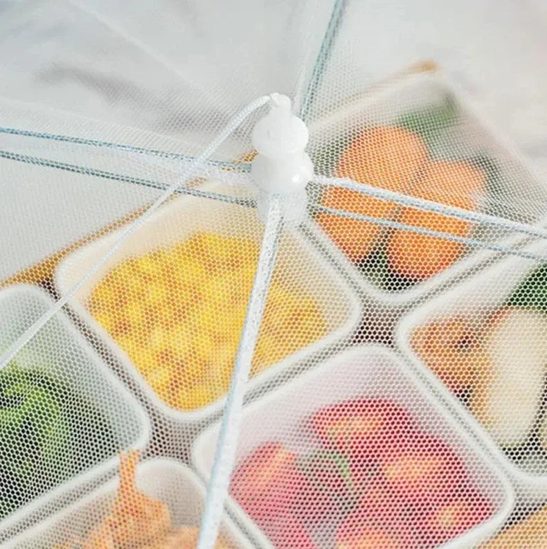 Foldable Mesh Food Cover - Pop-Up Umbrella Style Protector