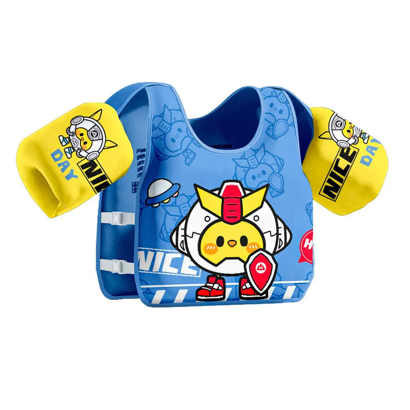 Kids Swimming Safety Vest - Inflatable Pool Float Ring with Arm Support for Children Water Play Equipment