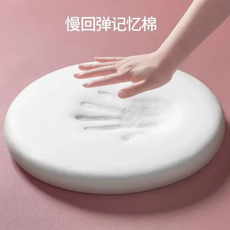 Japanese-style Circular Memory Foam Cushion, Tatami Knitted Cotton Chair Cushion, Office Chair Round Pillow