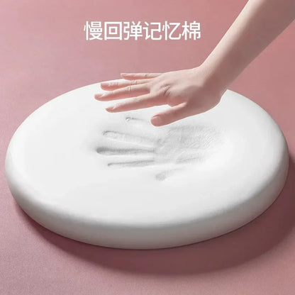 Japanese-style Circular Memory Foam Cushion, Tatami Knitted Cotton Chair Cushion, Office Chair Round Pillow