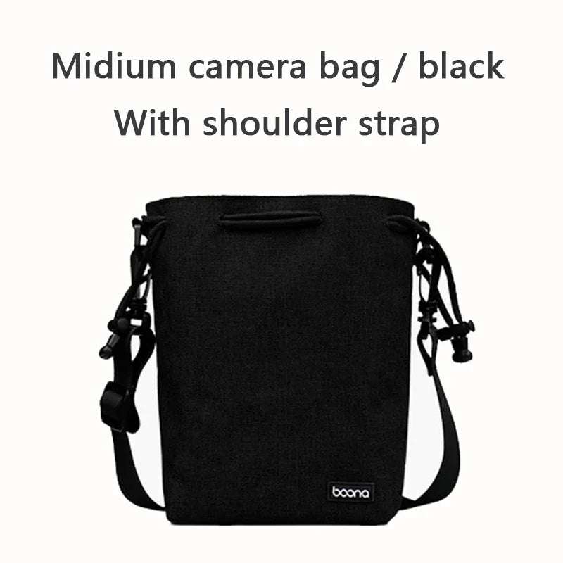 Camera Lens Bag - Waterproof Drawstring Pouch with Fleece Protection for DSLR Cameras