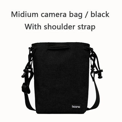 Camera Lens Bag - Waterproof Drawstring Pouch with Fleece Protection for DSLR Cameras