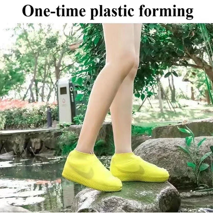 Silicone Waterproof Shoe Covers - Reusable Non-Slip Thick Wear-Resistant Rain Boot Protectors for Travel & Outdoor