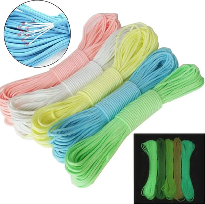 Tactical Glow-in-Dark Paracord - 550lb 9-Core 4mm Nylon Survival Rope for Camping & Outdoor Adventures
