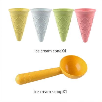 Beach Ice Cream Play Set - Eco-Friendly Wheat Straw Sand Toy Kit