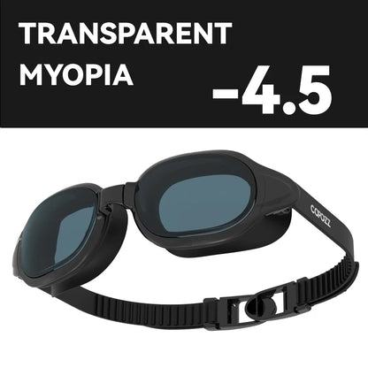 Prescription Swimming Goggles with Anti-Fog UV Protection - Myopia Diopter Swim Eyewear