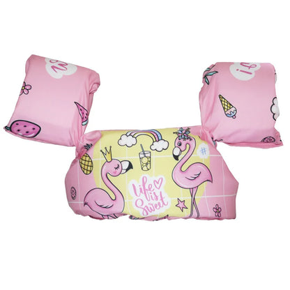 Adjustable Baby Swimming Life Jacket - Cartoon Foam Arm Sleeves with Safety Float Ring for Pool Training