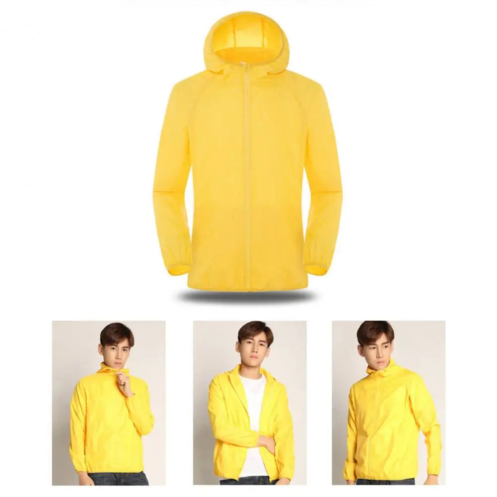 Ultra-Light Waterproof Sun Protection Jacket - Portable Foldable Hooded Windbreaker with UV Protection for Camping & Hiking