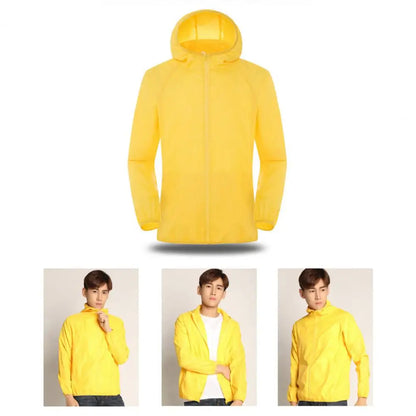 Ultra-Light Waterproof Sun Protection Jacket - Portable Foldable Hooded Windbreaker with UV Protection for Camping & Hiking