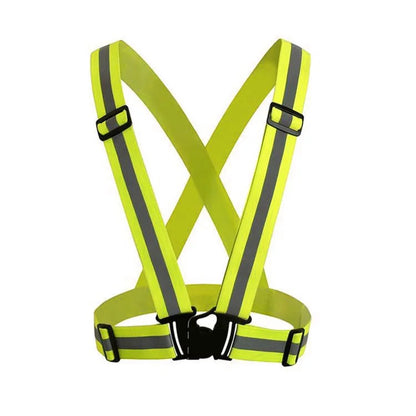 Adjustable Reflective Safety Vest - High-Visibility Elastic Straps for Night Running, Cycling & Outdoor Activities - Adults & Children