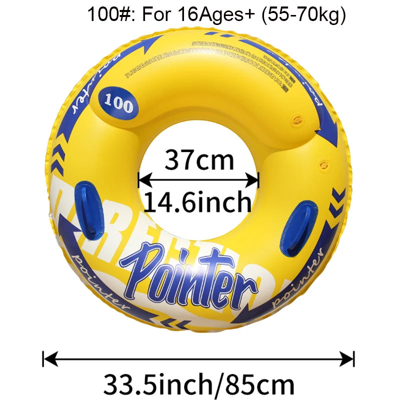 Adult Double Balloon Swimming Ring - Inflatable Pool Float Beach Toy with Inner Tube Design