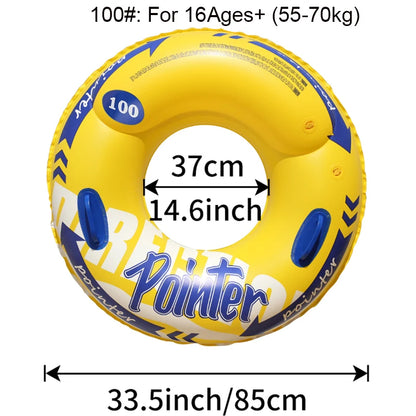 Adult Double Balloon Swimming Ring - Inflatable Pool Float Beach Toy with Inner Tube Design