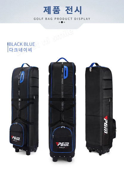 Golf Travel Bag with Wheels - Foldable Airline Golf Club Cover with Padded Straps for Air Travel