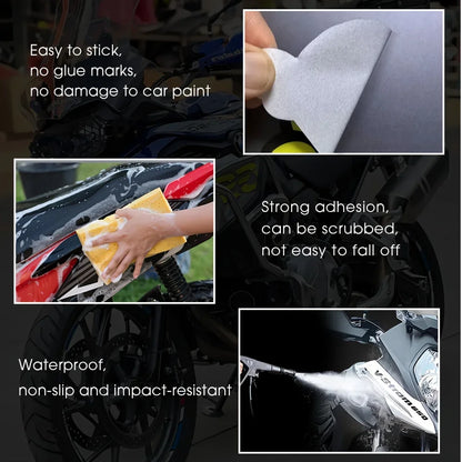 Reflective Smiley Motorcycle Stickers - 2PCS/SET Safety Decals for Enhanced Night Visibility