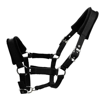 Adjustable Thickened Horse Halter - Equestrian Head Collar with Protective Strap for Stable and Riding