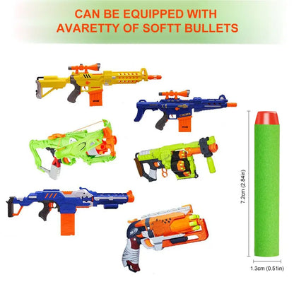 Soft EVA Foam Darts 7.2cm - 100 Pack Refill Bullets for Toy Blasters