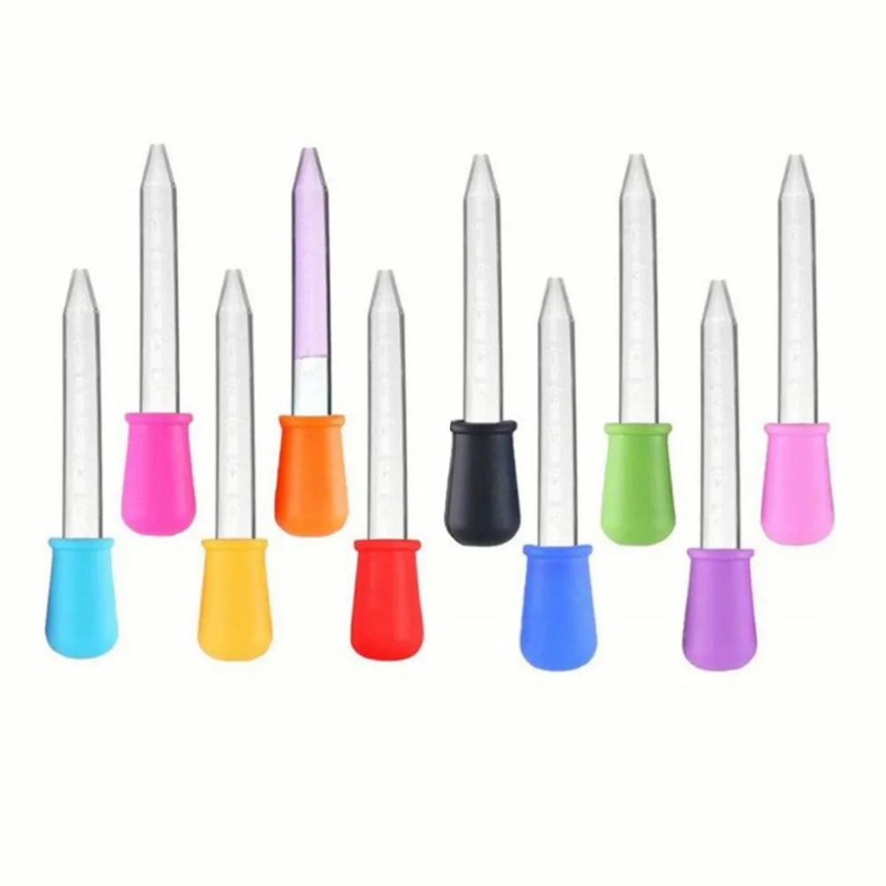 5-Pack 5ml Silicone Pipette Droppers - Multi-Purpose for Medicine, Lab, Eye & Ear Care