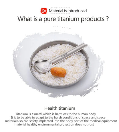 Ultralight Titanium Long Handle Spork - Portable Outdoor Camping Cutlery & Tableware by Tiartisan