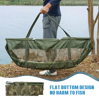 Folding Mesh Fish Weigh Sling - Professional Bass Fishing Weigh Bag