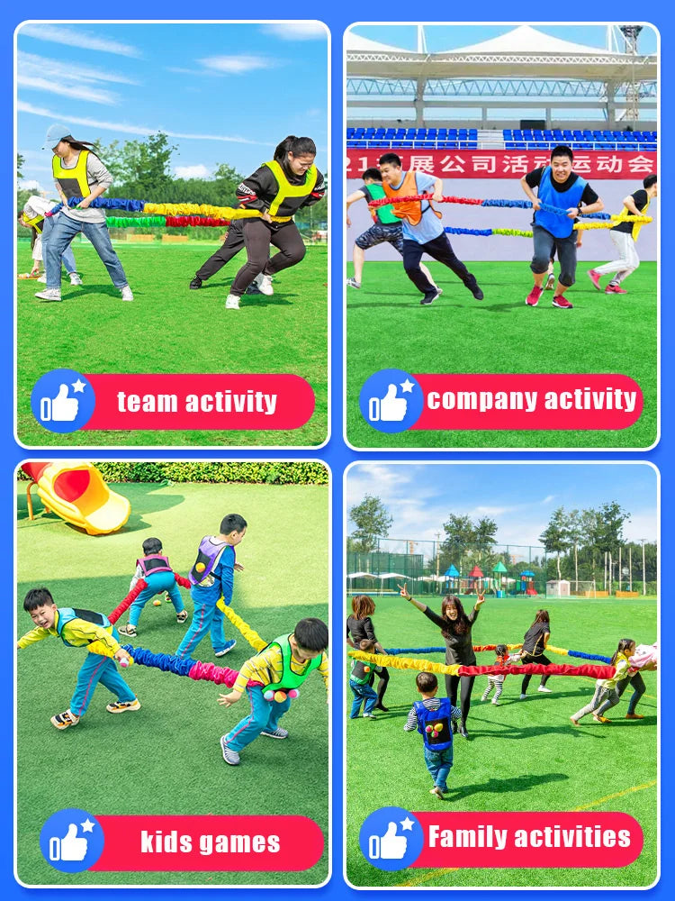 Kids Elasticity Rope Circle - Outdoor Team Building Sport Game for Running & Push Activities | Children's Sensory Entertainment Toy