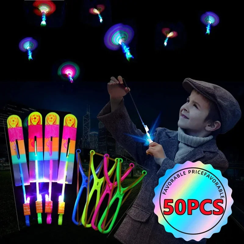 LED Light Arrow Rocket Helicopter Toy