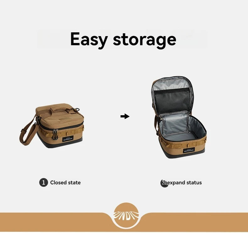 Premium 900D Waterproof Thermal Picnic Cooler Bag - Large Camping Travel Organizer for BBQ & Outdoor Family Activities