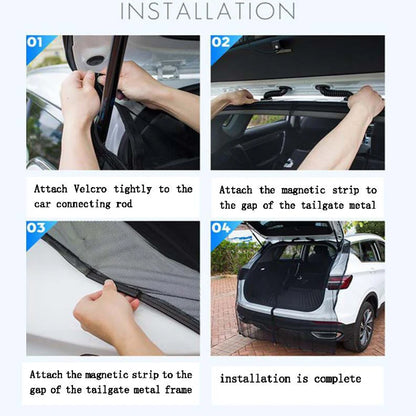 SUV & RV Tailgate Mosquito Net - Magnetic Mesh Curtain, Breathable & Eco-Friendly