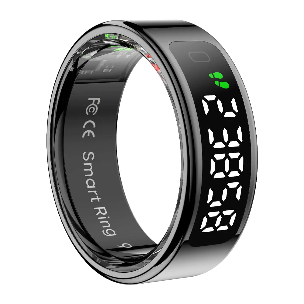 COLMI R12 Smart Ring 2025 - Touch Display Screen, Wireless Charging, Health Tracking, 5ATM Waterproof for Men & Women