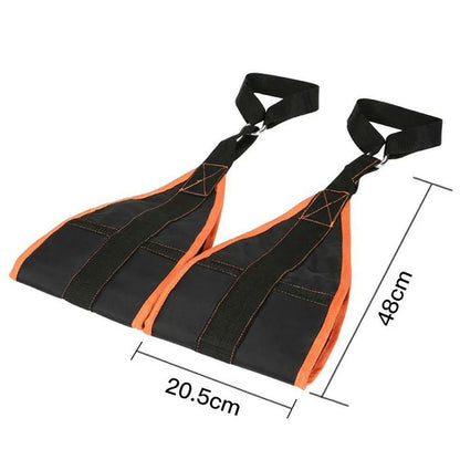 Heavy Duty AB Sling Straps - Rip-Resistant Suspension Trainer Pair for Pull-Up Bar Hanging Leg Raises - Home & Gym Fitness Equipment