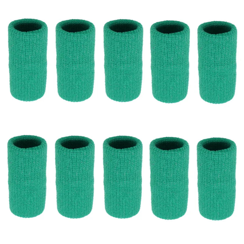 Athletic Finger Support Sleeves - 10 Pack Compression Guards for Basketball, Volleyball, Gym & Sports