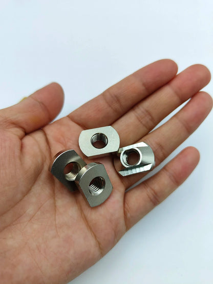 Brass Hydrofoil T-Nuts Kit (4pcs) - M8/M6 Track Mounting Hardware for All Water Sports Surfing Boards and Outdoor Hydrofoil Accessories