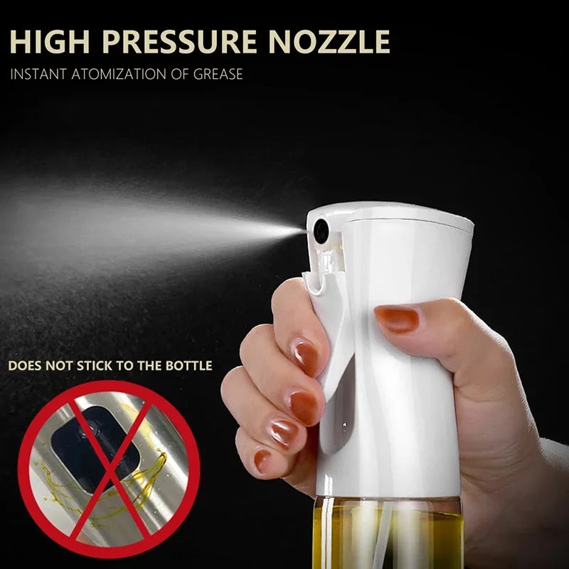 Multi-Size Oil Spray Bottle Set (200ml/300ml/500ml) - BBQ Cooking Olive Oil Sprayer for Kitchen Baking, Empty Refillable Vinegar Bottle with Oil Brush