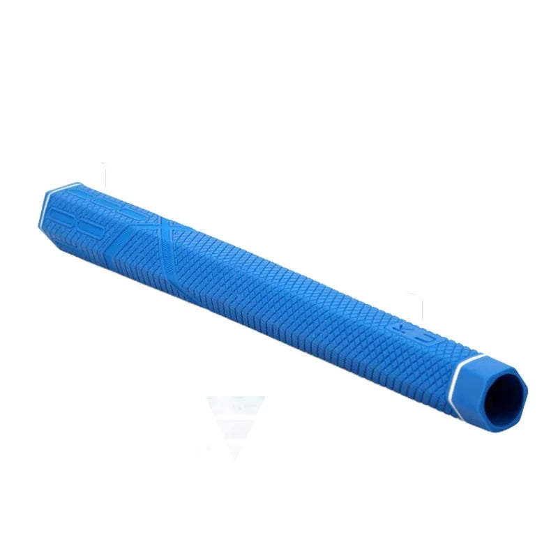 Hexagonal Rubber Golf Club Grips - PGM SB004 Universal Grip for Iron, Wood & Putter Clubs (Black/Blue)