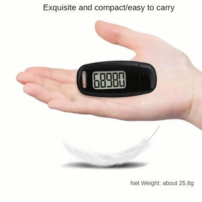 3D Pedometer Step Counter - USB Rechargeable with Backlight Display - Accurate Walking Step Tracker