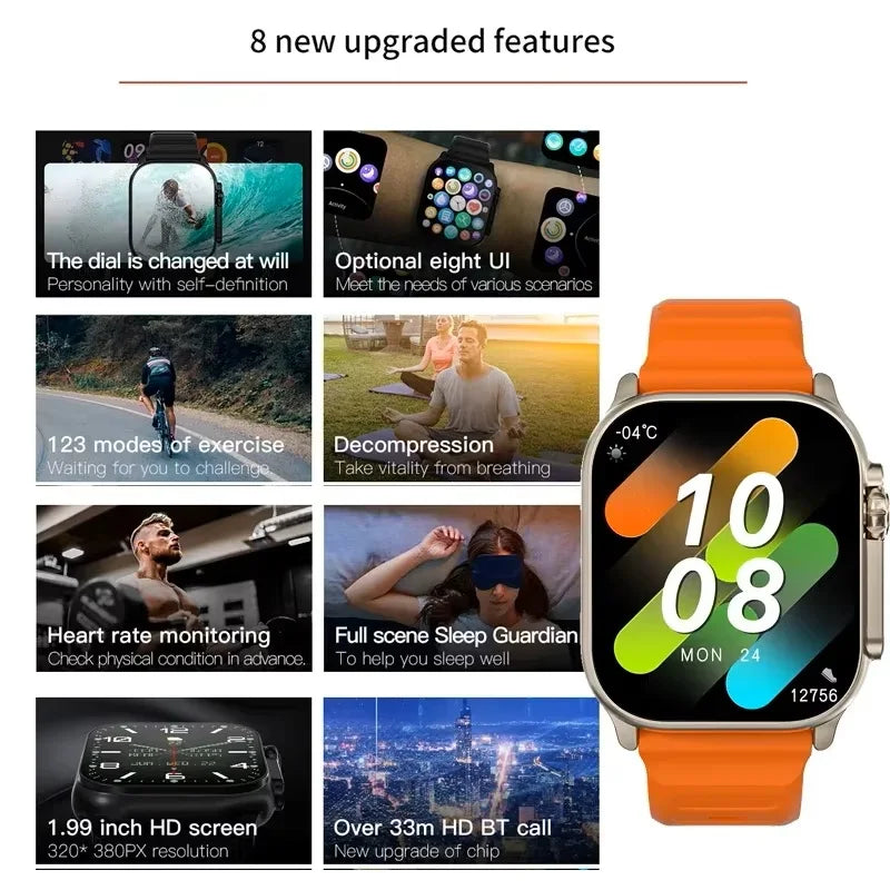 Ultra Series Sport Smart Watch 49mm | BT Calling, NFC, Health Tracking