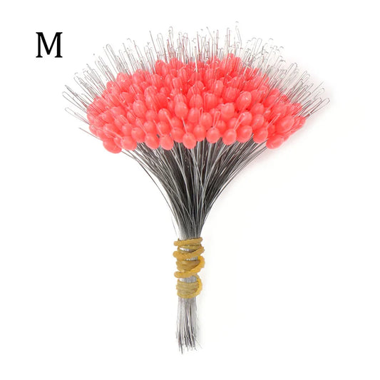 Professional Fishing Float Set - 300pcs Silicone Oval Bobber Stoppers with Anti-Strand Technology