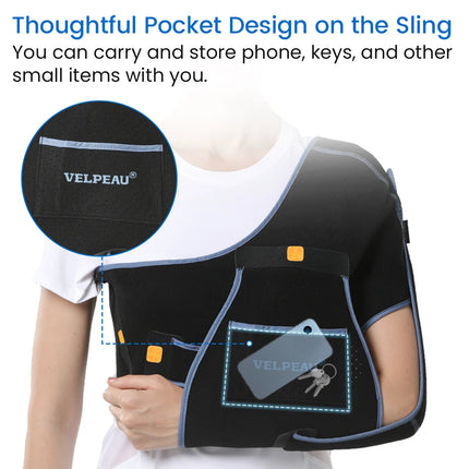 Breathable Shoulder Sling & Immobilizer - Adjustable Arm Support for Rotator Cuff Tear, Fracture, Dislocation & Post-Surgery Recovery