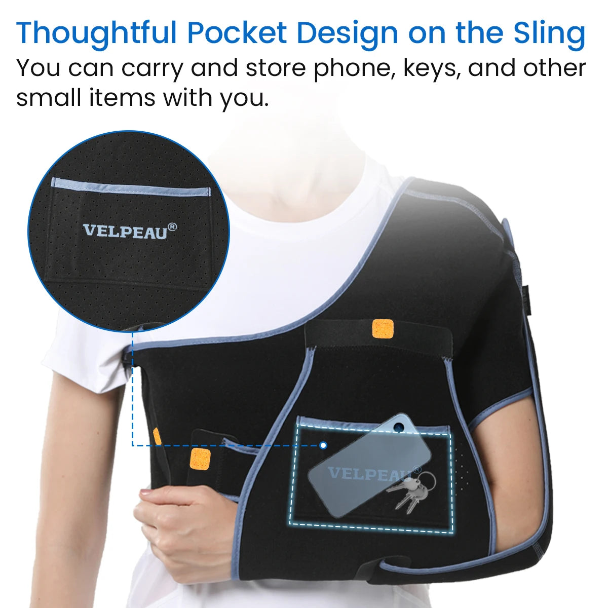 Breathable Shoulder Sling & Immobilizer - Adjustable Arm Support for Rotator Cuff Tear, Fracture, Dislocation & Post-Surgery Recovery