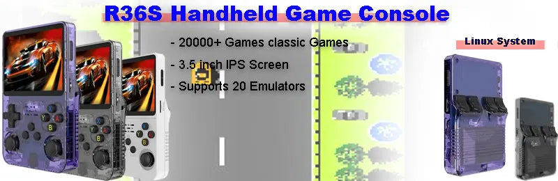 Portable Retro Handheld Game Console - 500 Classic Games - LCD Screen - Rechargeable - Gift for Kids & Adults