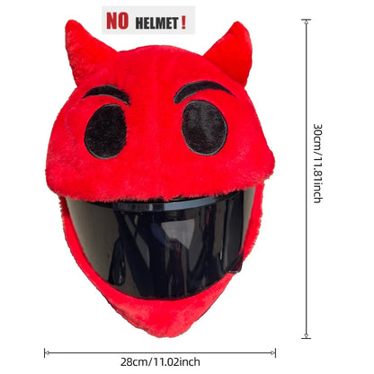 Cartoon Plush Animal Motorcycle Helmet Cover - Fabric Protection Accessory