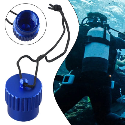 Aluminum DIN Tank Valve Dust Protection Cap - Scuba Diving Threaded Cover Plug with Multicolor Options (1 Piece)
