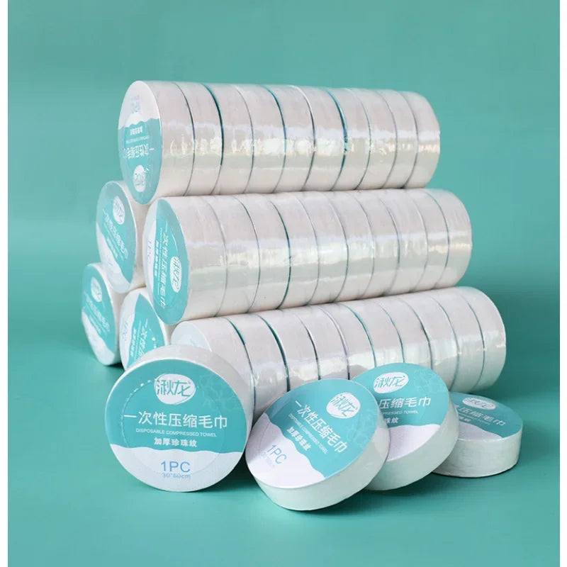 Travel Compressed Towel Set - 10 Pack Quick-Dry Disposable Washcloths for Hotel, Outdoor & Travel Use