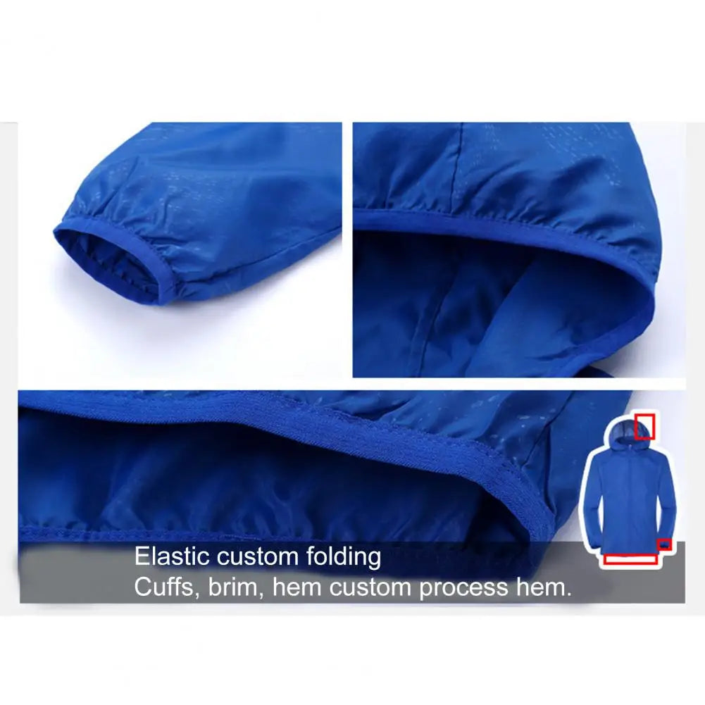 Ultra-Light Waterproof Sun Protection Jacket - Portable Foldable Hooded Windbreaker with UV Protection for Camping & Hiking