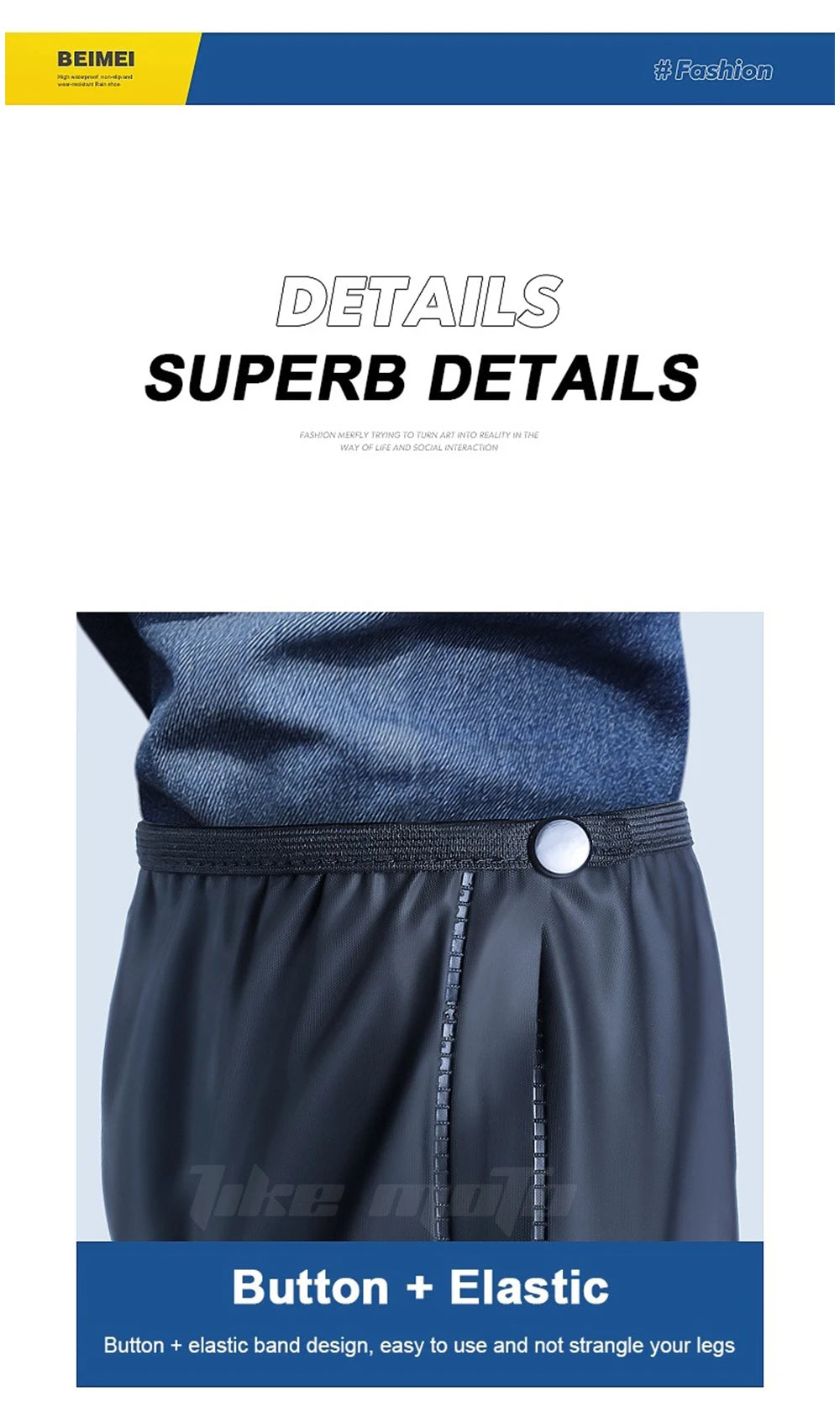 Waterproof Reflective Motorcycle Rain Boot Covers - Non-Slip Reusable Cycling Footwear Protection