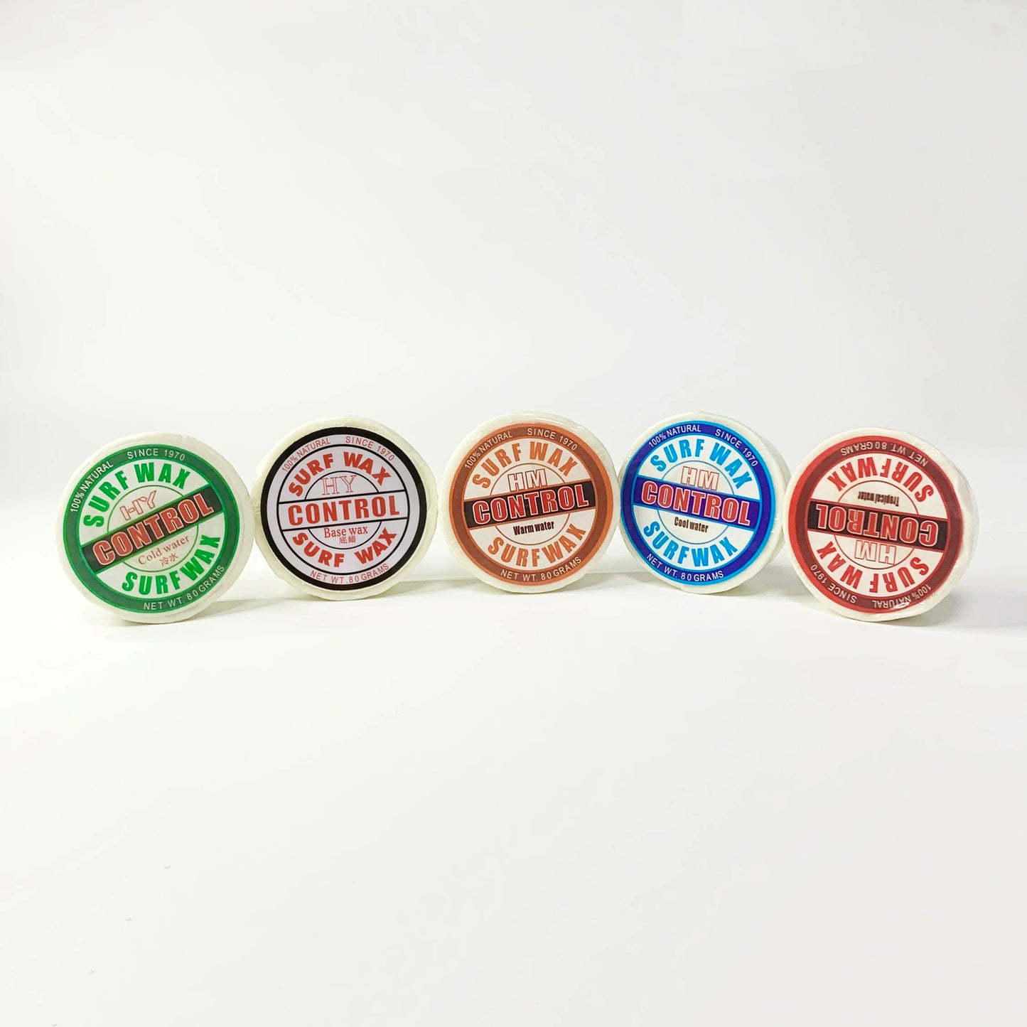 80G Surfboard Wax - Anti-Slip Formula for Warm/Tropical & Cold Water - Compatible with Surfboards, Skimboards & Skateboards