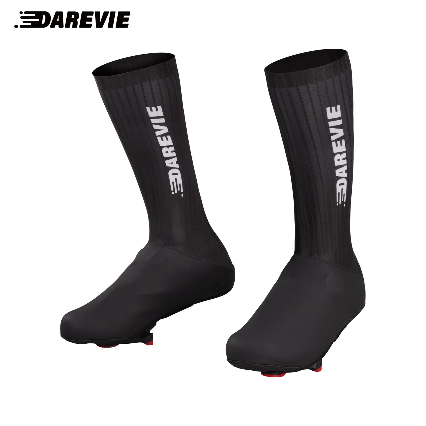 Aero Striped Cycling Shoe Covers - Waterproof Windproof Anti-Slip Overshoes for Road & MTB Bikes