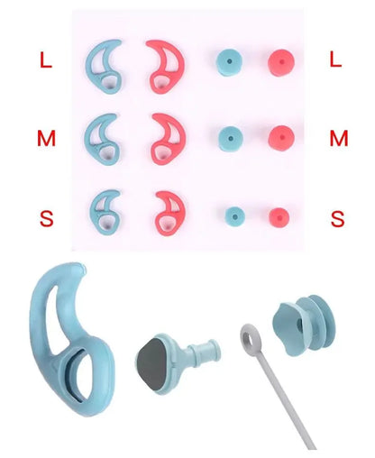 Universal-Fit Waterproof Ear Plugs with Sound Transmission - Swimming Surfing Diving Water Sports Accessories with Lanyard