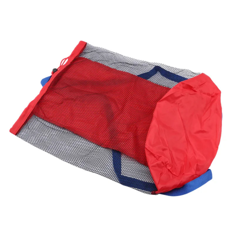 Foldable Mesh Beach Bag - Portable Waterproof Swimming Toy Storage Basket for Children